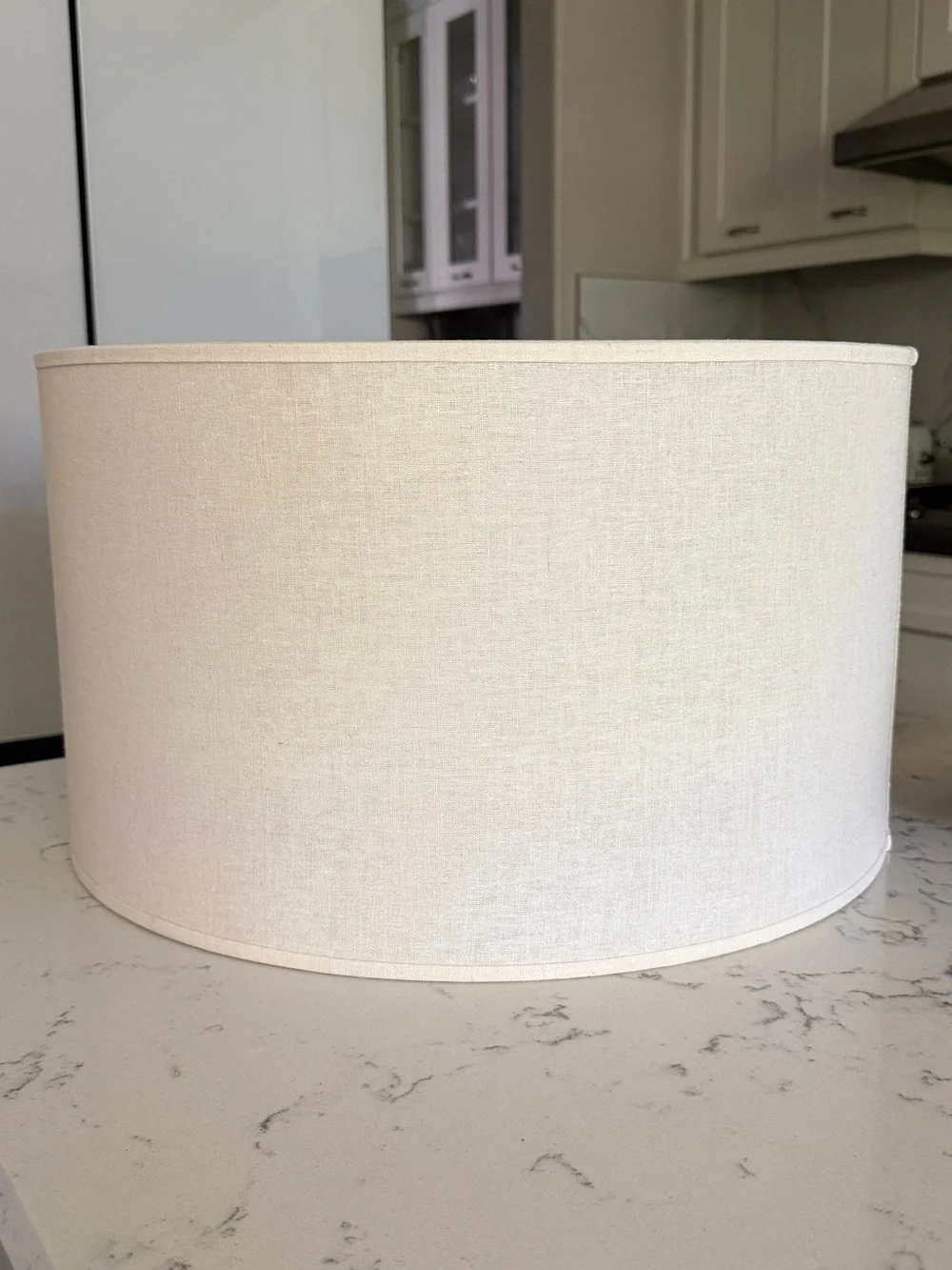 Beige cream off white Restoration Hardware Drum Lampshade 18